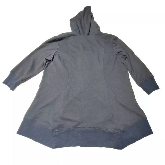 STYLE & CO Sport Relaxed Essentials Black Hoodie Size PM 3/4 Sleeve Full Zip EUC - Picture 8 of 12